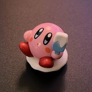 Kirby Sitting with Popsicle Food PVC Figure Toy, Figurine Foodie